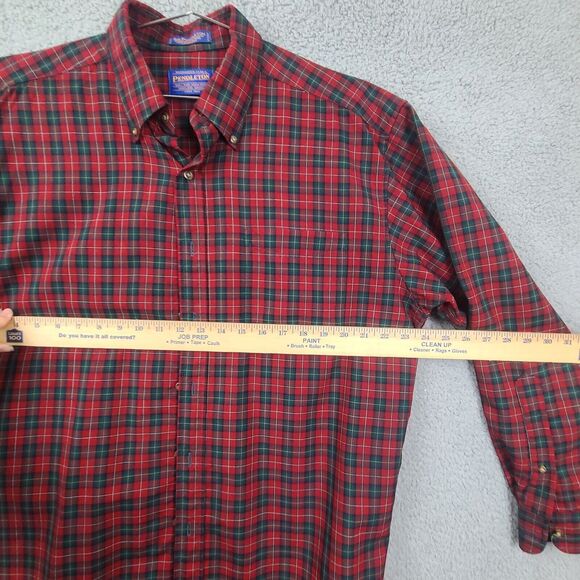 Sir Pendleton Button Up Shirt Fine Worsted Wool Authentic Boyd Tartan Sz Large - Picture 15 of 16